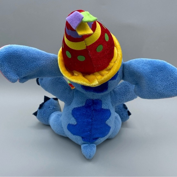 Disney Store Lilo & Stitch Blue Plush Happy Birthday Party Hat Gift Present - Picture 3 of 8